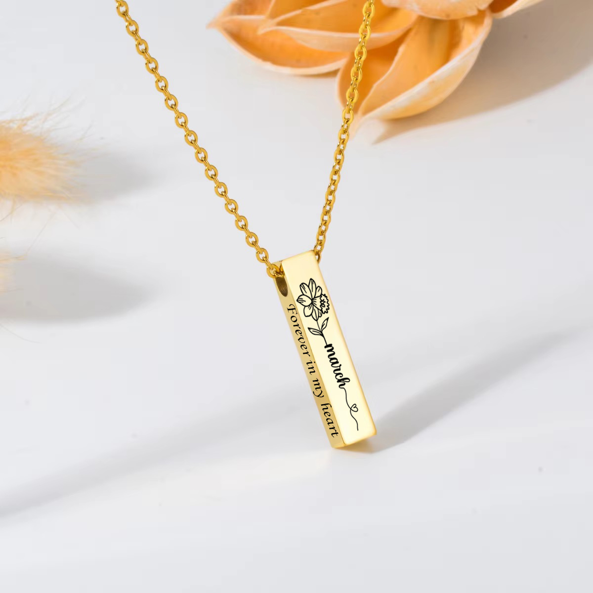 Birth Flower Urn Necklace For  - Birth Flower Necklace 리뷰 및 가격