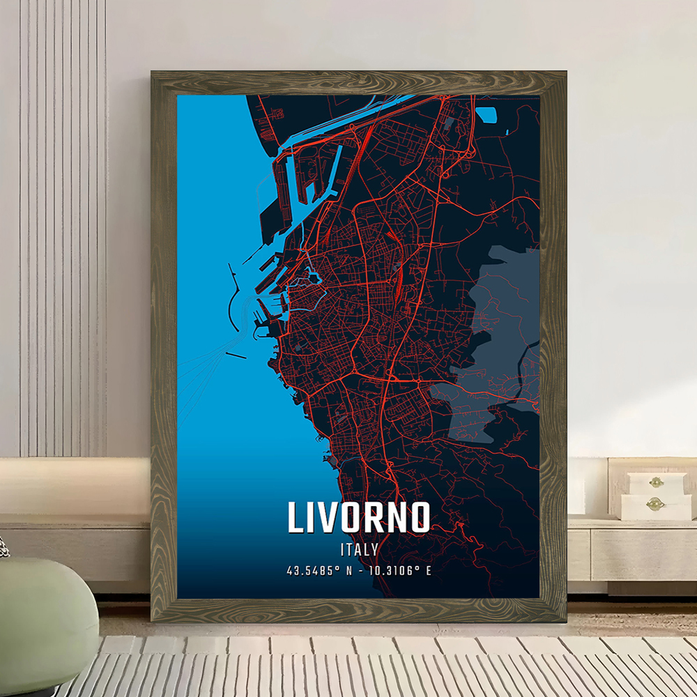 Livorno City Map Printed Canva - Custom Map Poster 리뷰 및 가격