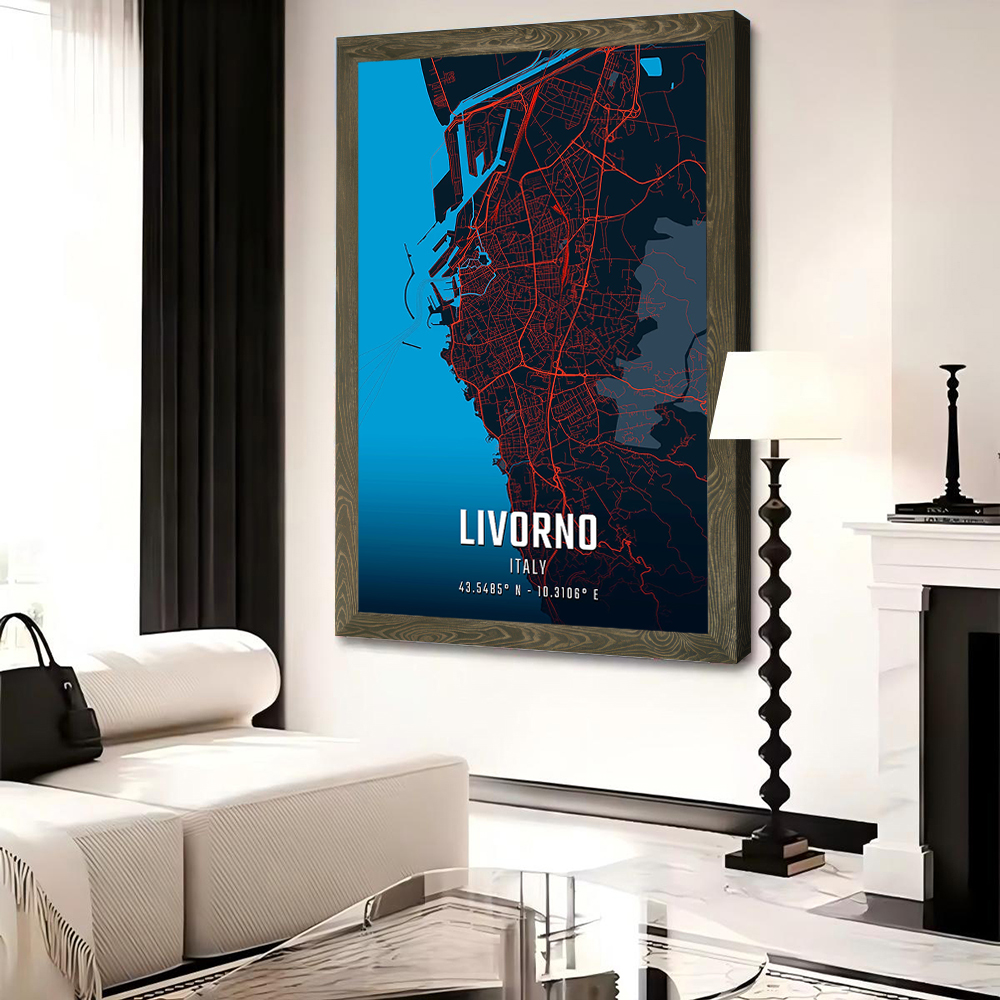 Livorno City Map Printed Canva - Custom Map Poster 리뷰 및 가격