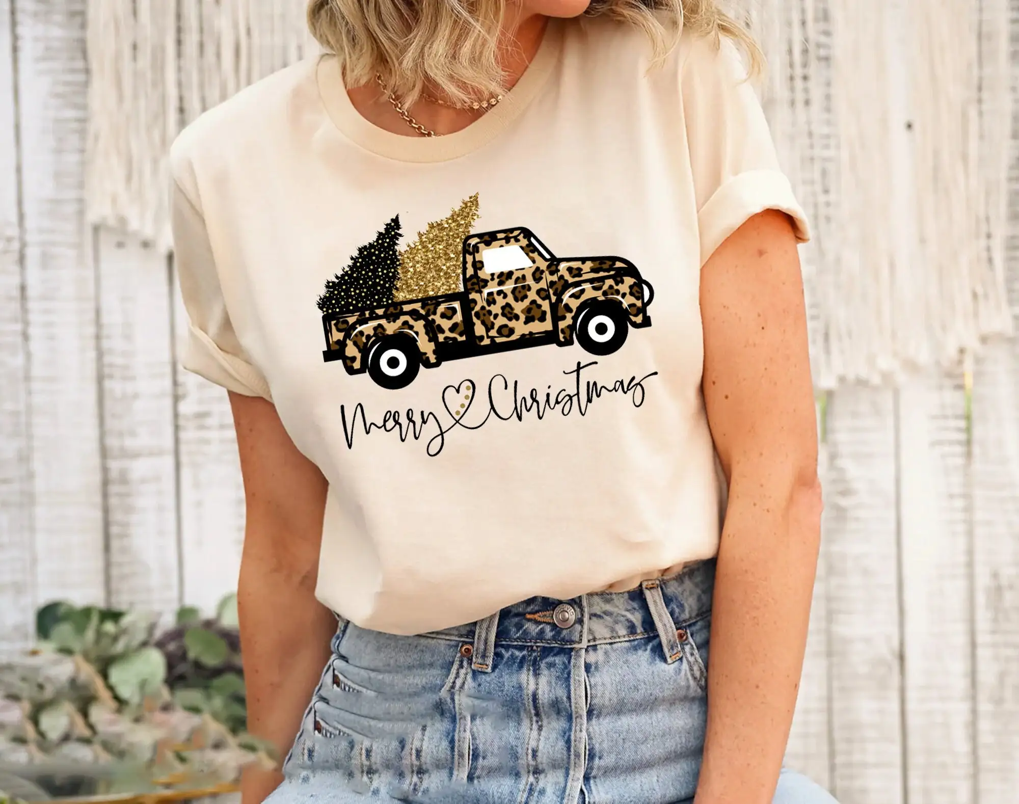 Christmas Truck T Shirt Leopar - Family Tree Print 리뷰 및 가격