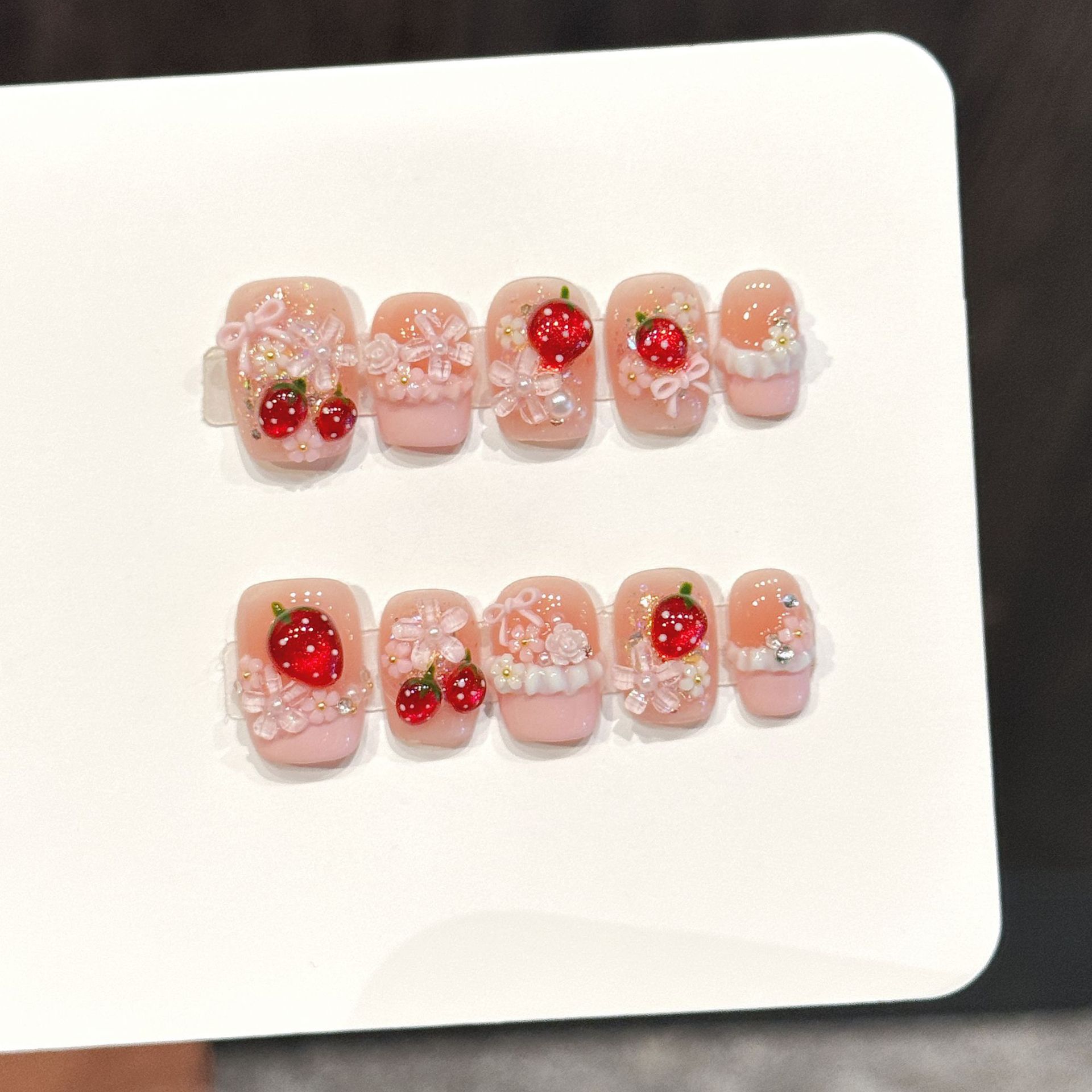 10pcs Cute Red Strawberry Pres - Pressed Flower Art 리뷰 및 가격