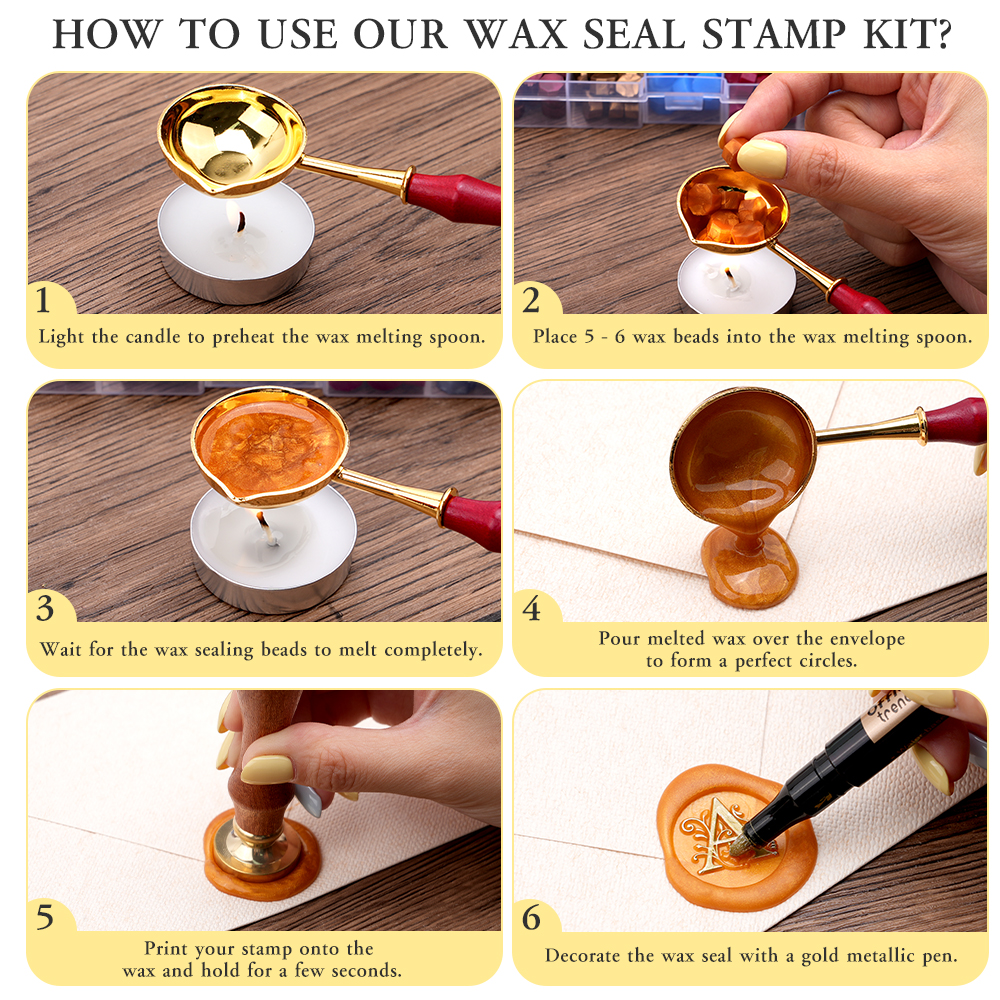 A-Z letter Wax Seal Stamp Kit  - Wax Seal Letter Kit 리뷰 및 가격