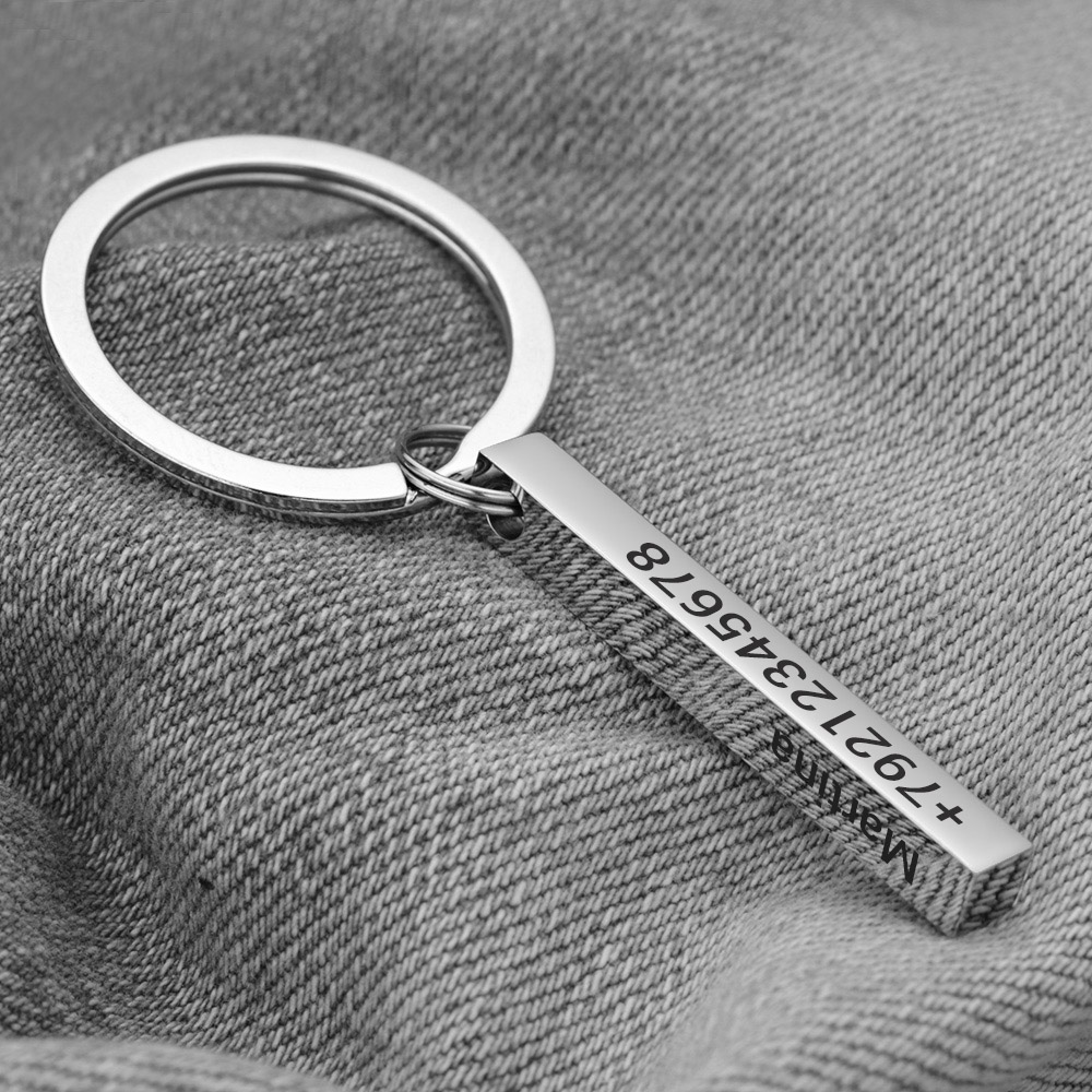 Personalize Keychains 3D Bar S - Initial Ring Custom 리뷰 및 가격