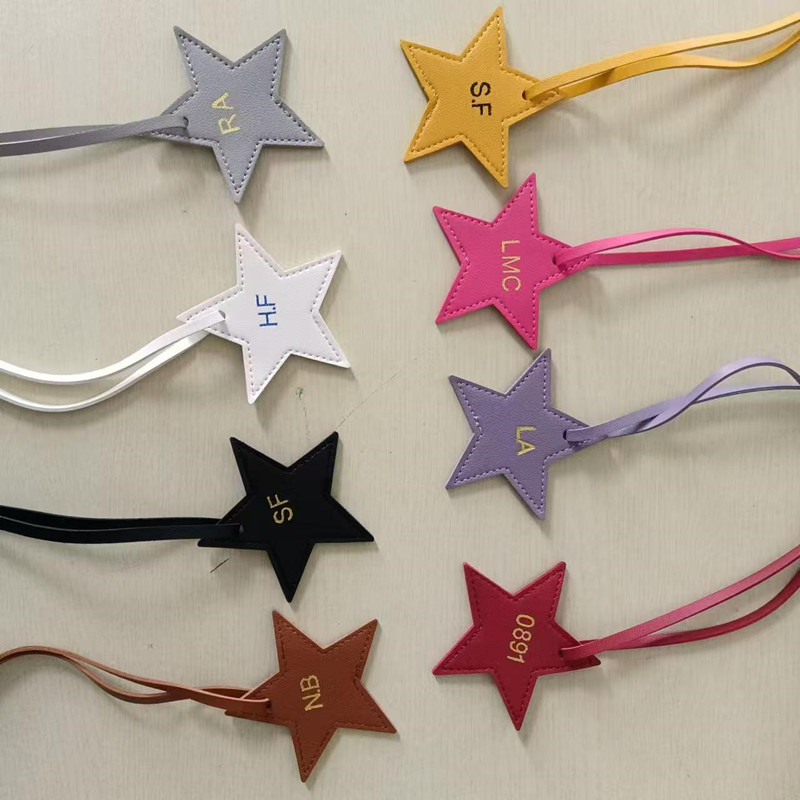 Free initials five pointed sta - Monogram Keychain Leather 리뷰 및 가격