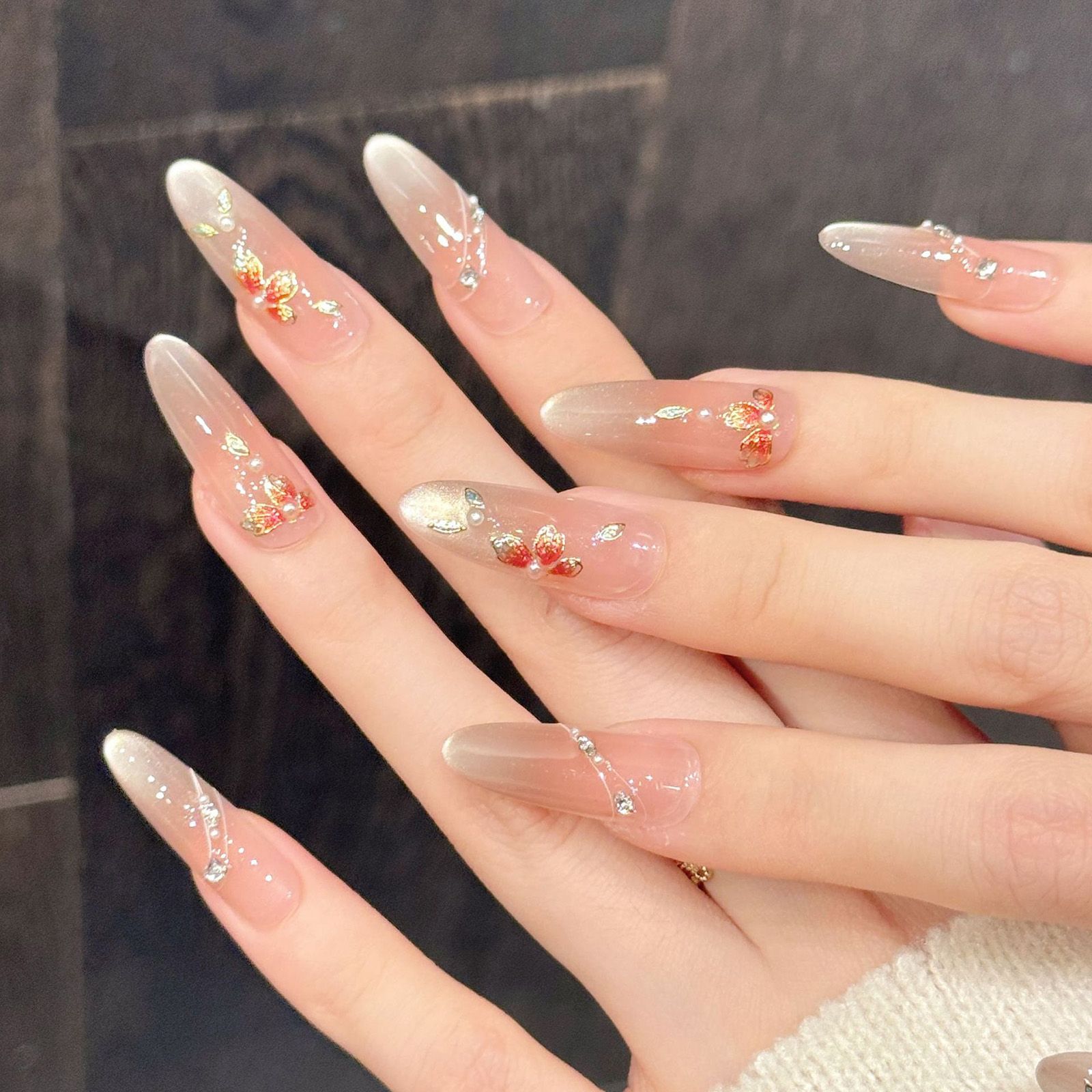 10pcs Handmade Fake Nails Pres - Pressed Flower Art 리뷰 및 가격