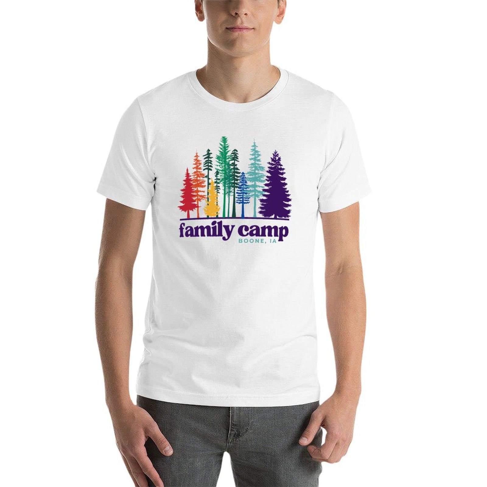 Family Camp Rainbow Trees T-Sh - Family Tree Print 리뷰 및 가격