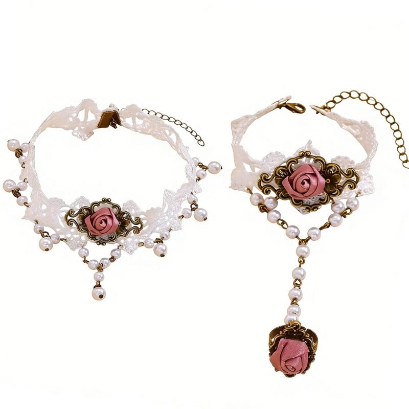 J78F Lace Necklace And Coordin - Coordinates Bracelet 리뷰 및 가격