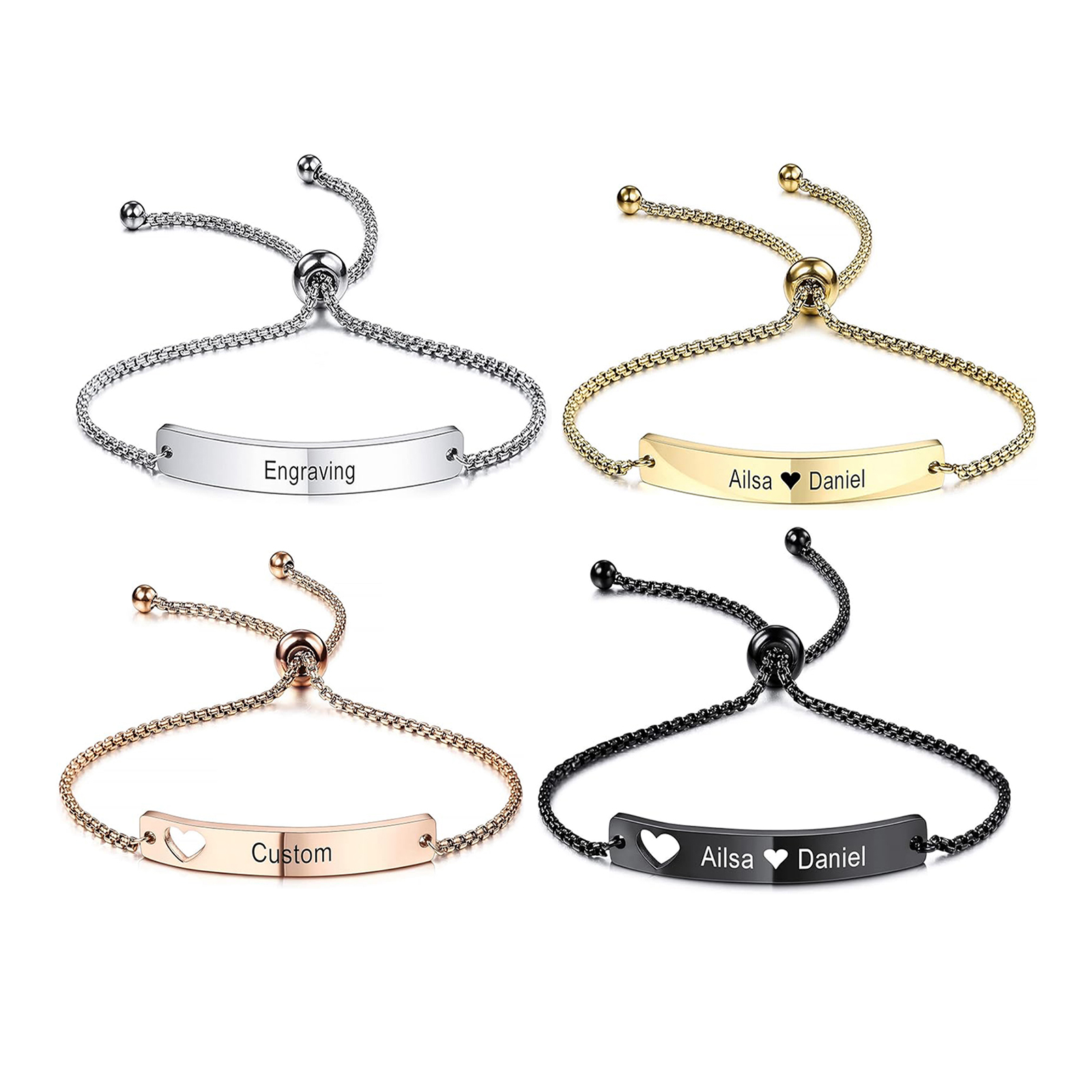 Personalized Engraved Bar Brac - Coordinates Bracelet 리뷰 및 가격